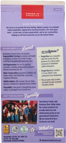 Ralston Family Farms™ Whole Grain Aromatic Purple Rice Perspective: back