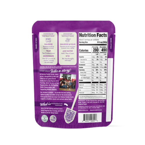 Ralston Family Farms™ Heat & Eat Mexican Style Jasmine Rice Perspective: back