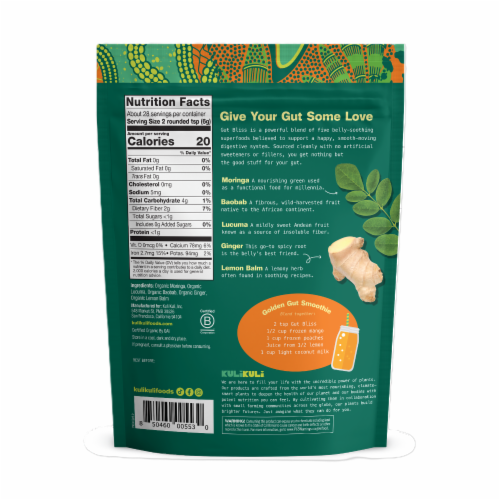 KULI KULI Organic Gut Blis Superfood Blends Perspective: back
