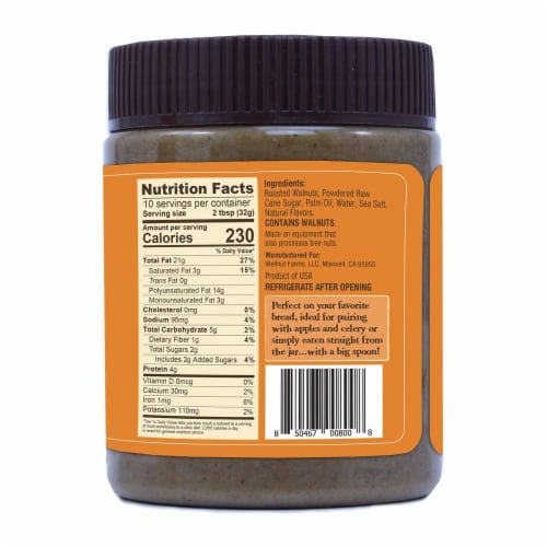 Wellnut Farms Original Walnut Butter Perspective: back