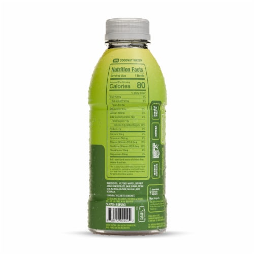 Coco5 Limon Coconut Bottled Water Perspective: back