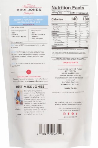 Miss Jones Keto & Paleo Blueberry Muffin & Bread Mix Perspective: back