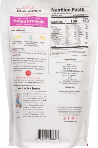 Miss Jones Whole Grain Double Chocolate Brownie Mix Perspective: back