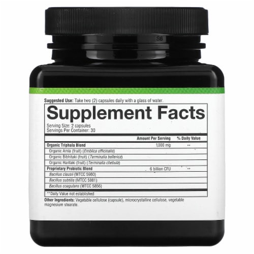 Youtheory® Spore Probiotic Plus Triphala Blend Capsules Perspective: back