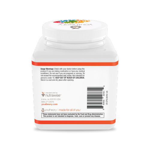 Youtheory® Skin, Hair & Nail Unflavored Formula Collagen Powder Perspective: back