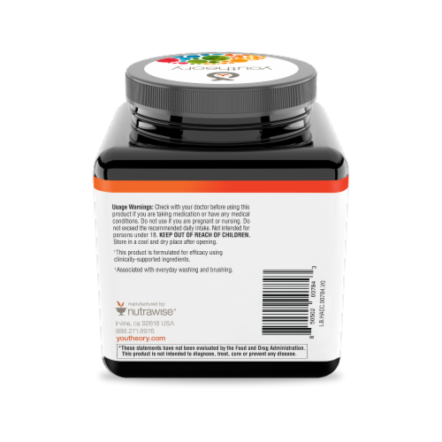 Youtheory® Hair Collagen + Keratin Mini Tablets Perspective: back
