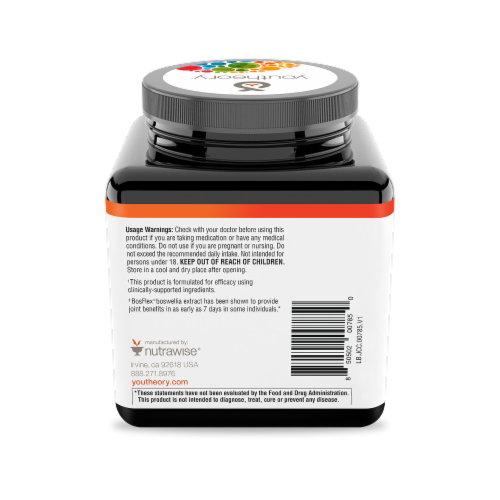 Youtheory® Joint Collagen + Boswellia Mini Tablets Perspective: back