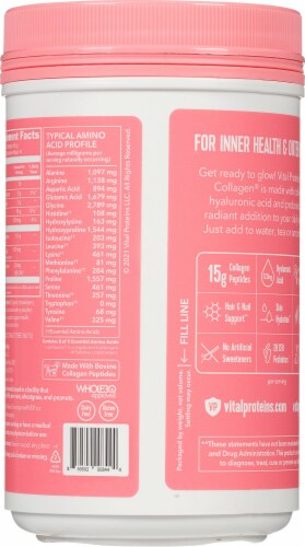Vital Proteins Beauty Collagen® Strawberry Lemon Dietary Supplement Powder Perspective: back