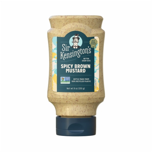 Sir Kensington's Vegan & Paleo Spicy Brown Mustard Gluten-Free Condiment Perspective: back