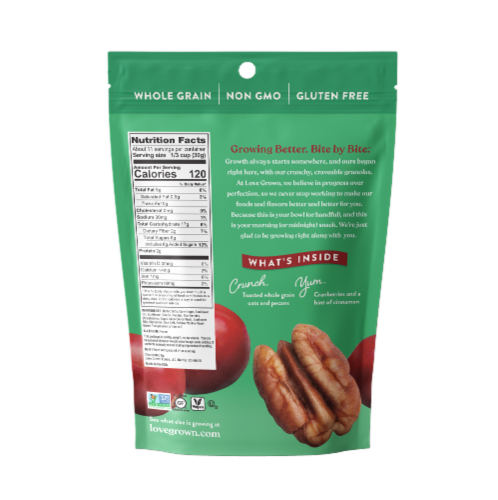 Love Grown® Cranberry Pecan Toasted Granola Perspective: back