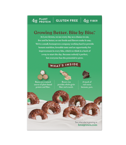 Love Grown Chocoalte Power O's Cereal Perspective: back