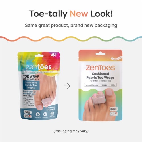 ZenToes Cushioned Fabric Bandage Wraps - Protect Hammer Toes