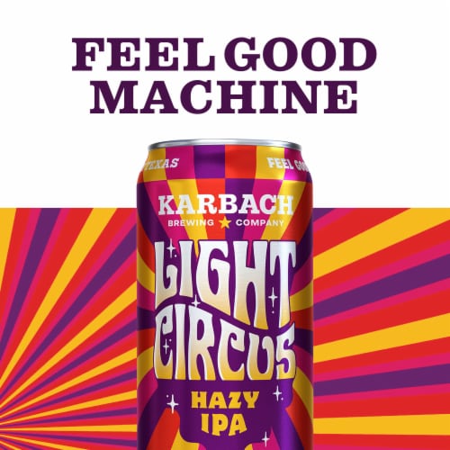 Karbach Brewing Company Light Circus Hazy IPA Craft Beer Perspective: back