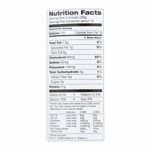 tera's whey Organic Bourbon Vanilla Whey Protein Powder Perspective: back