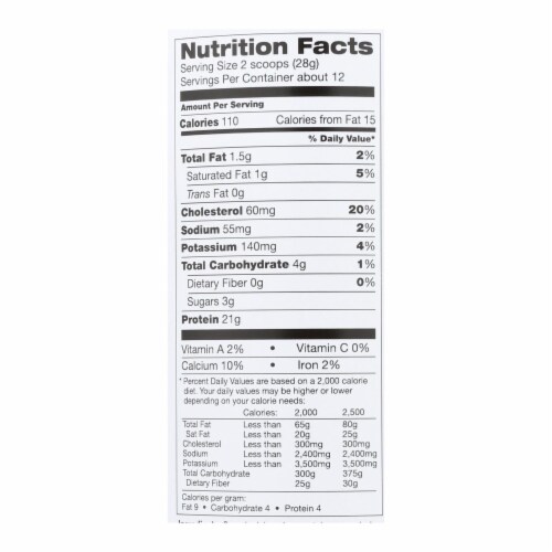 tera's whey Organic Bourbon Vanilla Whey Protein Powder Perspective: back