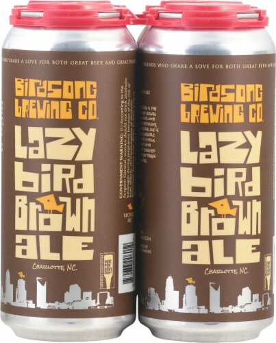 Birdsong Brewing Co. Lazy Bird Brown Ale Perspective: back