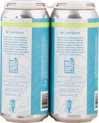 Birdsong Brewing Co. Dressed to Chill White Ale with Tangerine Perspective: back