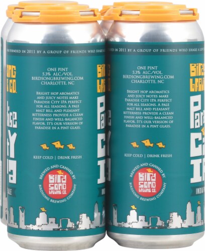 Birdsong Brewing Co. Paradise City Session IPA Perspective: back