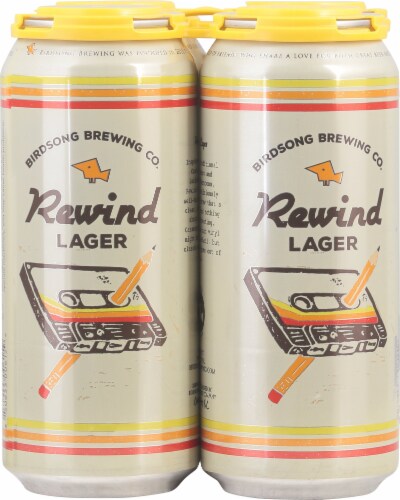 Birdsong Brewing Company Rewind Lager Perspective: back