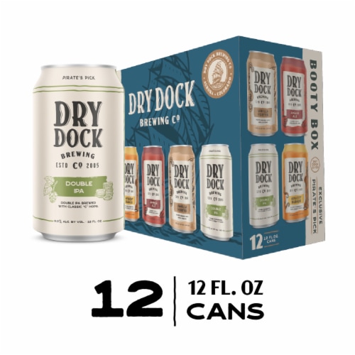 Dry Dock Brewing Booty Box Beer Perspective: back