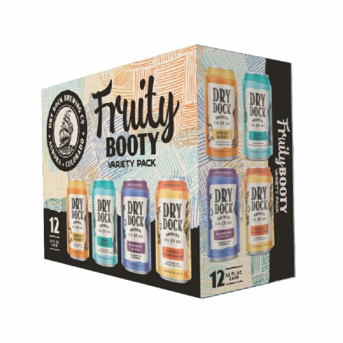 Dry Dock Brewing Fruity Booty Beer Perspective: back