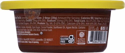 Hope® Chocolate Cashew & Almond Dessert Dip & Spread Perspective: back