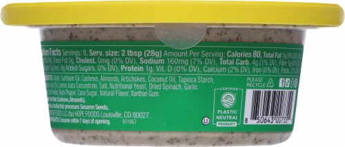 Hope® Spinach Artichoke Cashew & Almond Nut Dip 8 oz Perspective: back