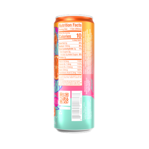 Alani Nu Orange Kiss Energy Drink Can Perspective: back