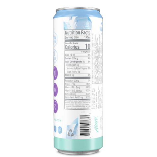 Alani NU Arctic White™ Energy Drink Can Perspective: back