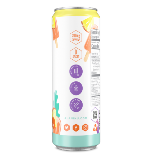 Alani NU Tropsicle Energy Drink Can Perspective: back