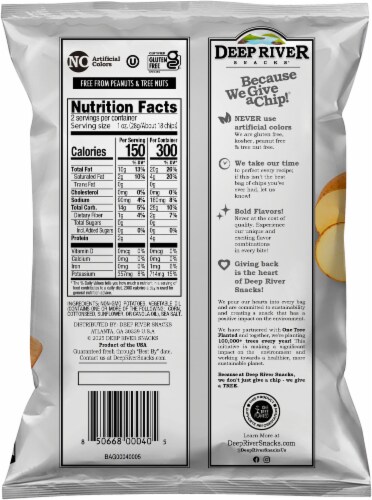 Deep River Snacks® Original Salted Kettle Cooked Potato Chips 2 oz Perspective: back