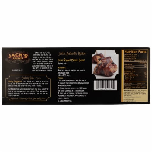 Jack's Gourmet Cured Beef Facon Perspective: back