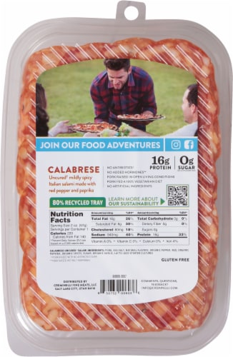 Creminelli Fine Meats® Calabrese Uncured Italian Salami Perspective: back