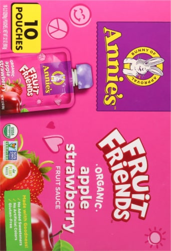 Annie's™ Fruit Friends™ Organic Apple Strawberry Fruit Sauce Perspective: back