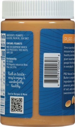 PB2® Natural No Stir Creamy Peanut Butter Spread Perspective: back