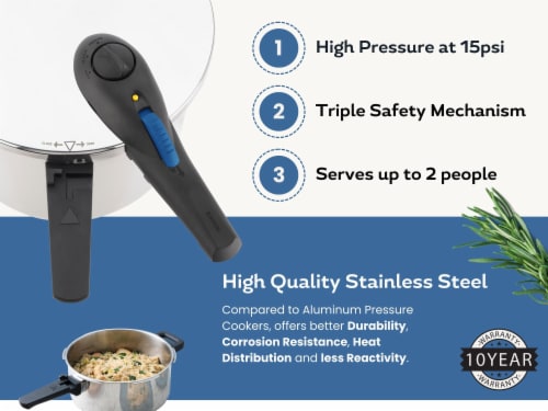 Zavor ZPot Stainless Steel 4 Quart Pressure Cooker for Stovetop High Pressure 4.2 Qt Fry s Food Stores