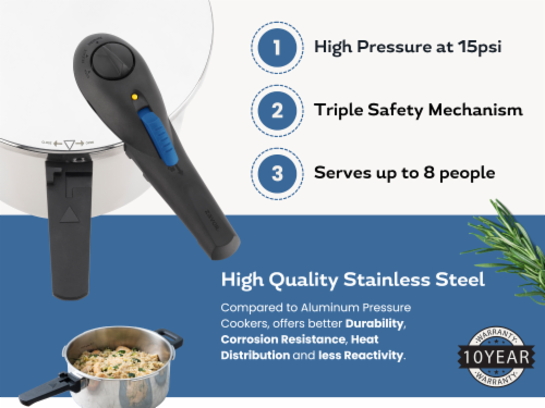 Zavor ZPot Stainless Steel 10 Quart Pressure Cooker for Stovetop