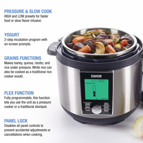 Zavor DUO Stove Top 8 Quart Pressure Cooker Stainless Steel - Dual