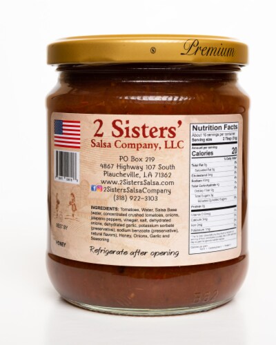 2 Sisters Salsa Honey Salsa Perspective: back