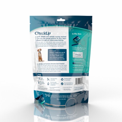 Coastline Global CheckUp At Home Wellness Test for Dogs 3  x 7  x 8.5 Perspective: back