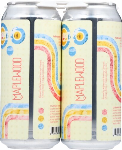 Maplewood Sidewalk Surfer Double IPA Beer Cans Perspective: back