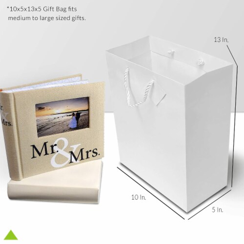 Occasionall Designer Large White Paper Gift Wrap Bags With Handles Solid Colors 12Pcs 10x5x13 Perspective: back