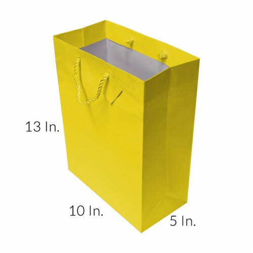 Occasionall Designer Large Multi-Color Neon Paper Gift Wrap Bags with Handles 12Pcs 10x5x13x5 Perspective: back