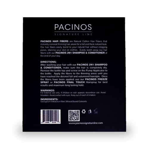 Pacinos Hair Fiber Kit - Dark Brown Perspective: back