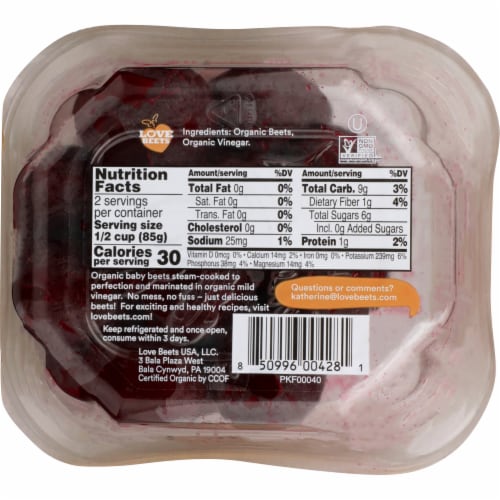 Love™ Beets Organic Mild Vinegar Beets Perspective: back