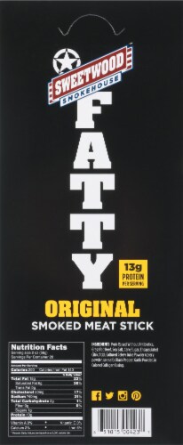 Sweetwood™ Fatty Original Smoked Meat Stick Perspective: back