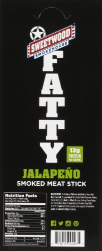 Sweetwood™ Fatty Jalapeno Smoked Meat Stick Perspective: back