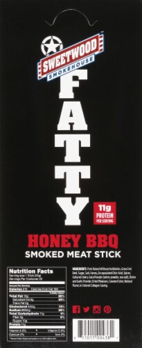 Sweetwood™ Honey BBQ Fatty Smoked Meat Sticks Perspective: back