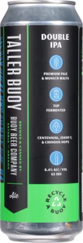 Buoy Beer Co. Double IPA Can Perspective: back