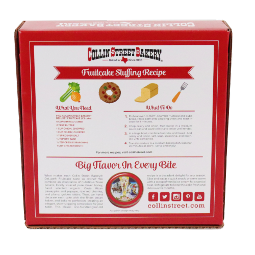 Collin Street Bakery® Deluxe Fruitcake Perspective: back